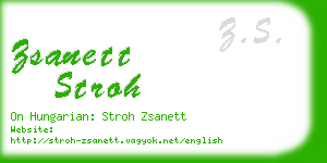 zsanett stroh business card